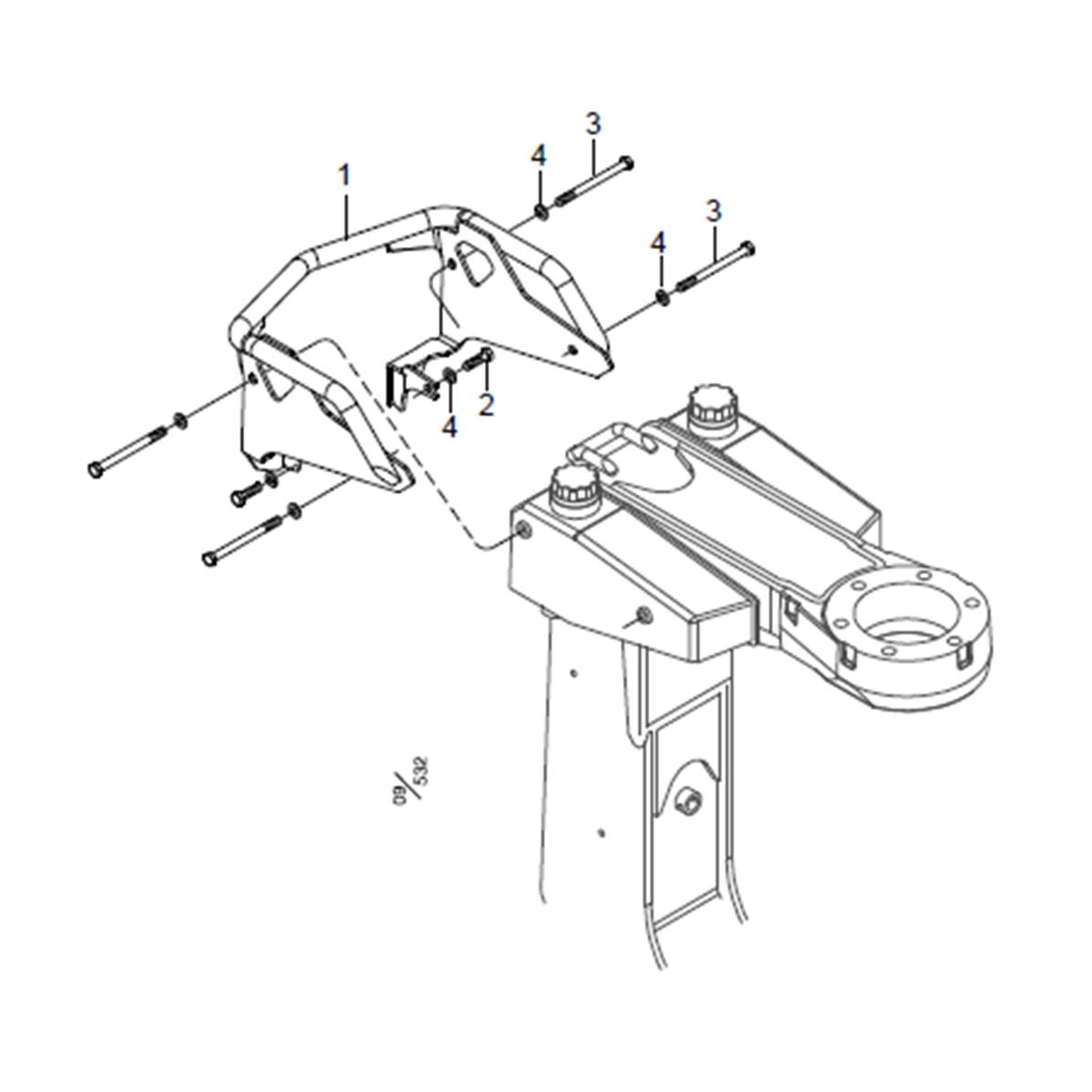 Arceau de protection des réservoirs du marquage couleur LM039191
