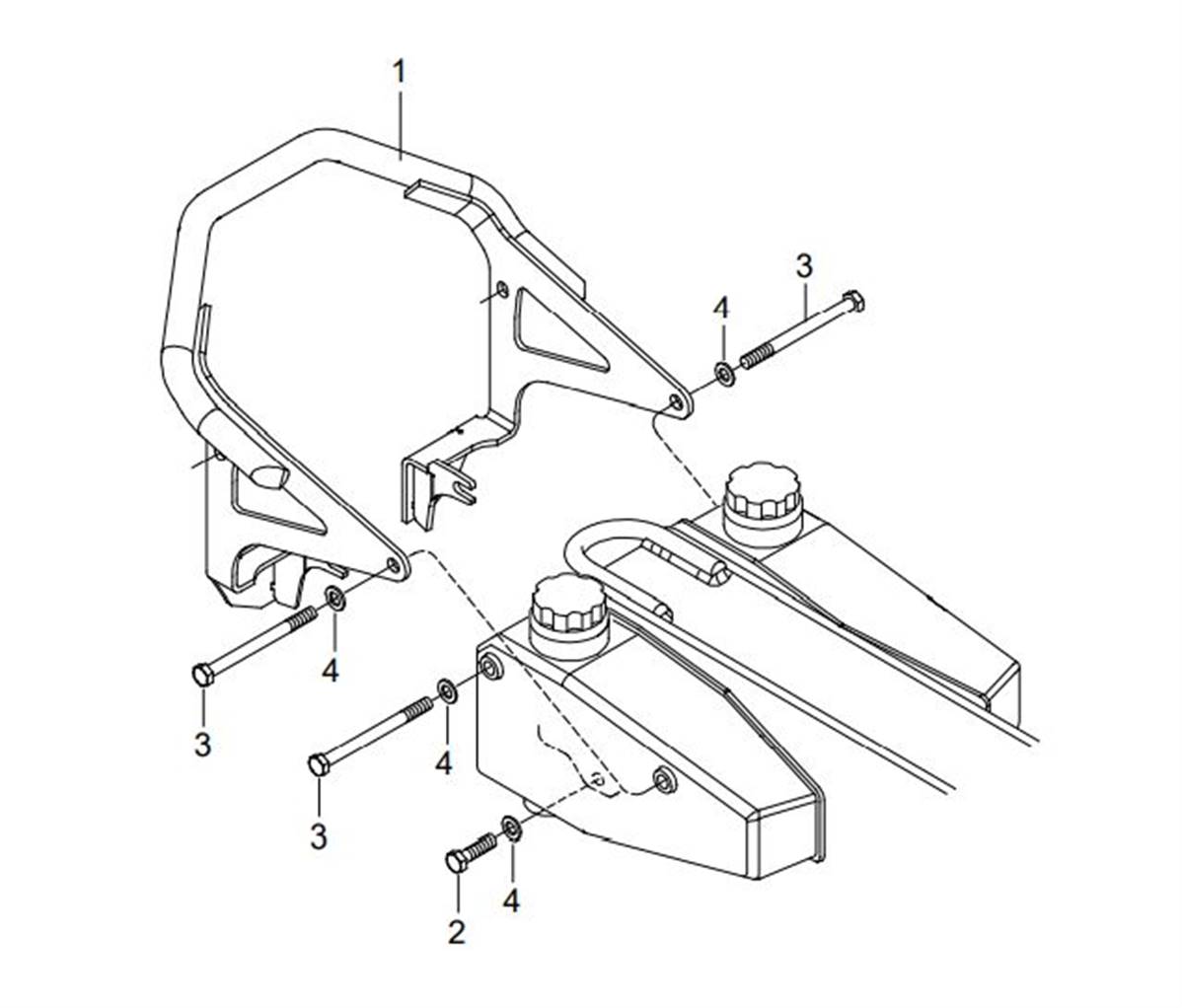 Arceau de protection des réservoirs du système de marquage couleur LM033596