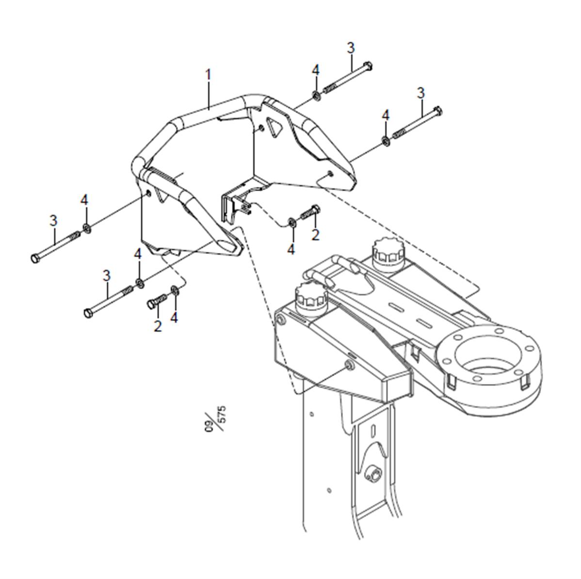 Arceau de protection du tilt  des réservoirs du marquage couleur LM034628
