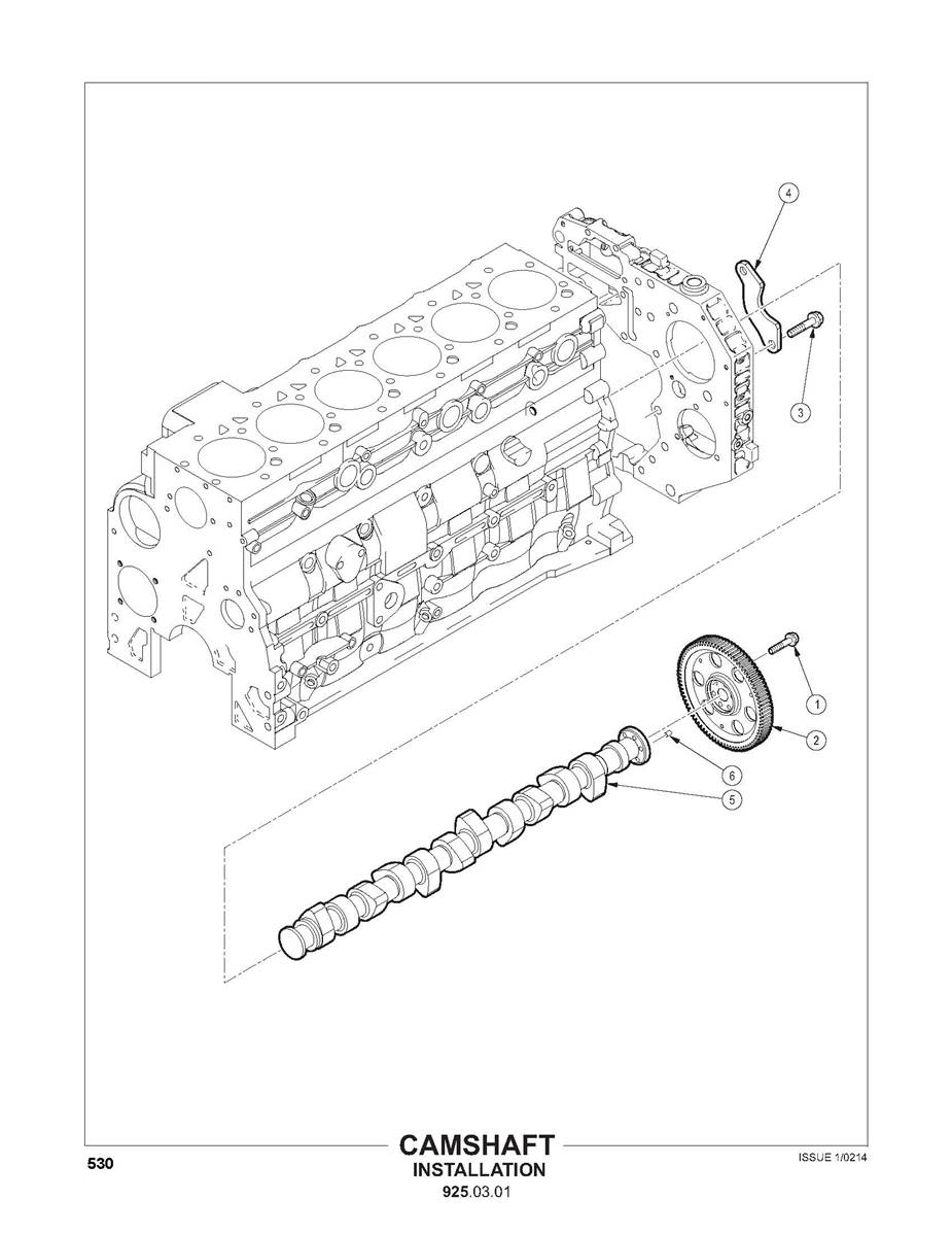Arbre à cames, installation 9250301